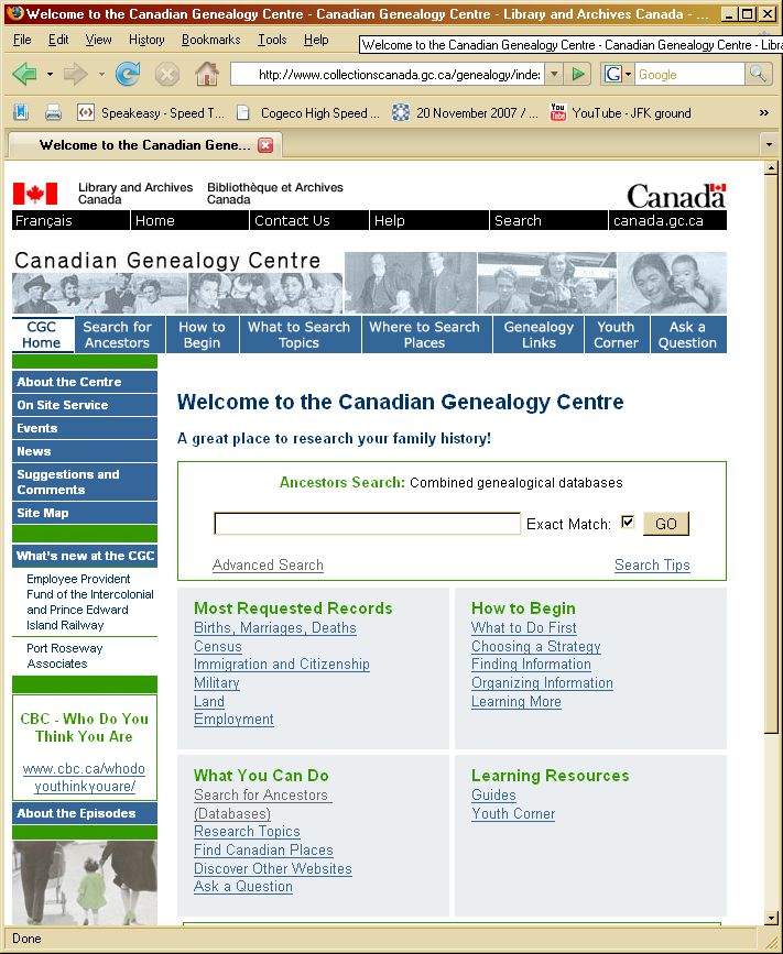 CGC Home page